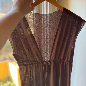 Vintage RAPZ Brown Sheer Top/Cover Up